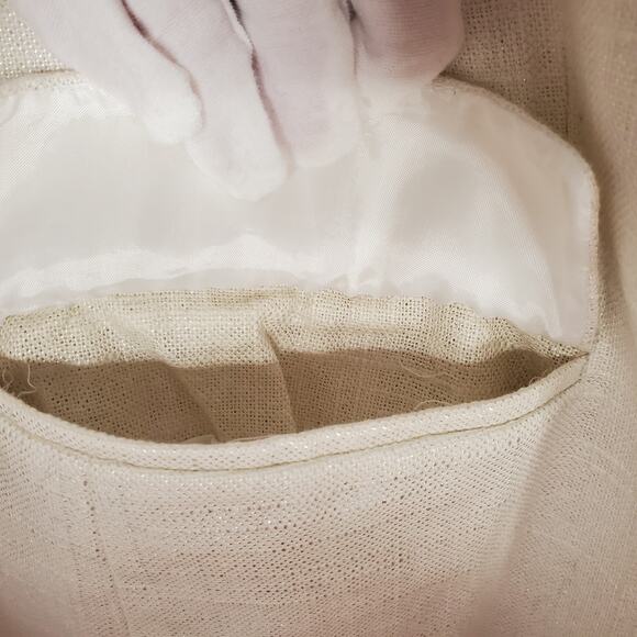 J. Crew Regent Blazer Jacket Metallic Linen Blend Career Ivory Cream Size 10 P - Picture 8 of 11